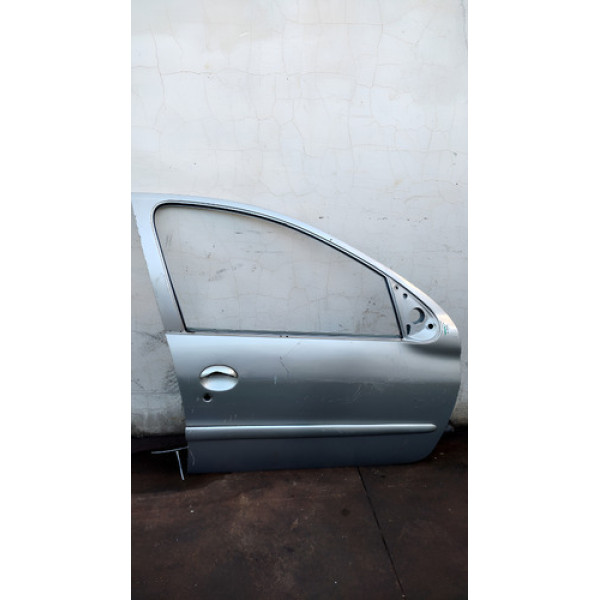 Porta D.d. Peugeot 206  Dianteira Direito Prateado